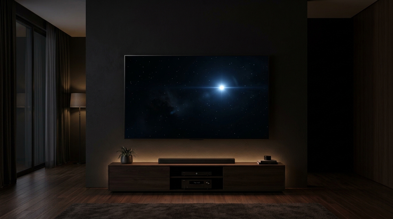 OLED-tv met diepe zwartwaarden en hoog contrast